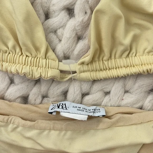 Zara Muted Yellow Bikini Size M/L - Picture 2 of 5